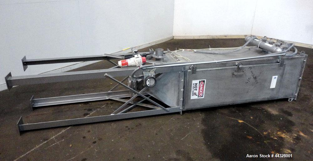 Used Niro Versatile Utility Spray Dryer, 316 Stainless Steel. Up to 10 to 15 kilograms an hour (22 to 33 pounds) evaporation capacity. Gas fired air heated chamber 48" diameter x 38-1/2" straight sid...