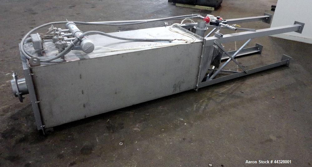 Used Niro Versatile Utility Spray Dryer, 316 Stainless Steel. Up to 10 to 15 kilograms an hour (22 to 33 pounds) evaporation capacity. Gas fired air heated chamber 48" diameter x 38-1/2" straight sid...