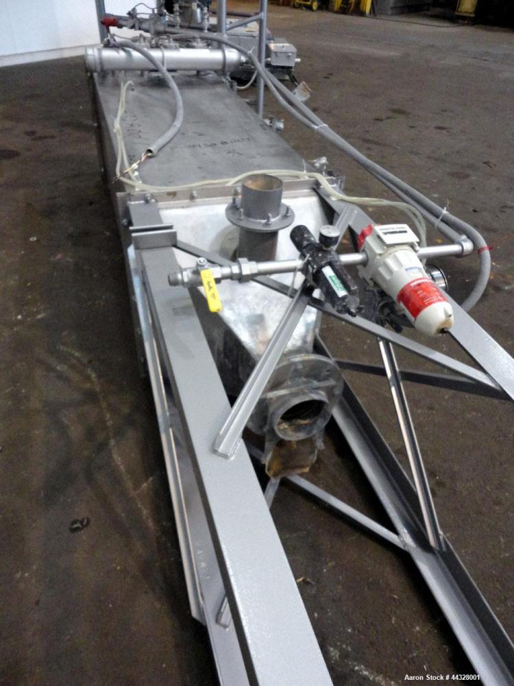 Used Niro Versatile Utility Spray Dryer, 316 Stainless Steel. Up to 10 to 15 kilograms an hour (22 to 33 pounds) evaporation capacity. Gas fired air heated chamber 48" diameter x 38-1/2" straight sid...