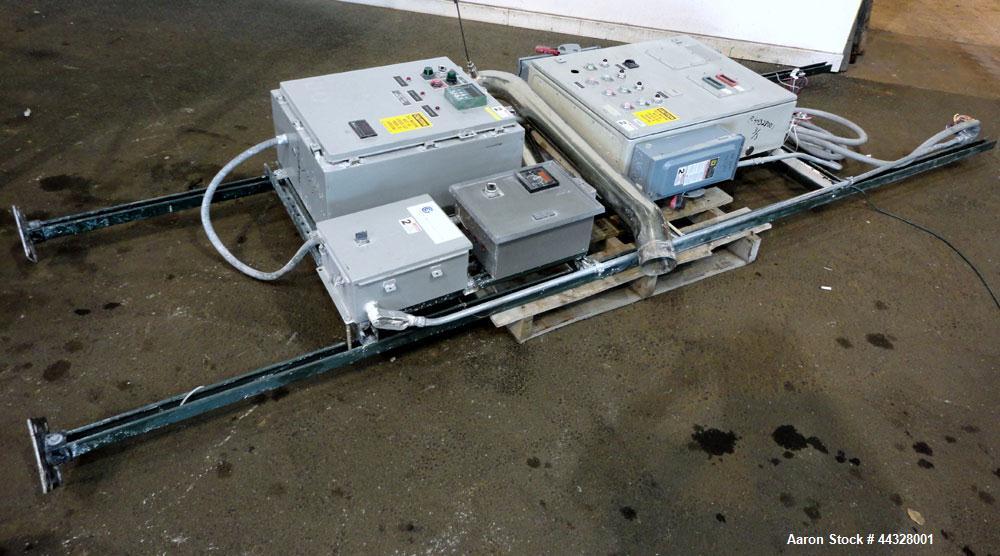 Used Niro Versatile Utility Spray Dryer, 316 Stainless Steel. Up to 10 to 15 kilograms an hour (22 to 33 pounds) evaporation capacity. Gas fired air heated chamber 48" diameter x 38-1/2" straight sid...