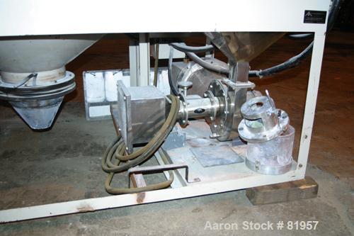 Used PTX Pentronix Multi-Sprayer, Model 370, Stainless Steel. Electrically heated chamber 39" diameter x 27" straight side x coned bottom. 10" bottom outlet. Self-contained heat source with blower, s...