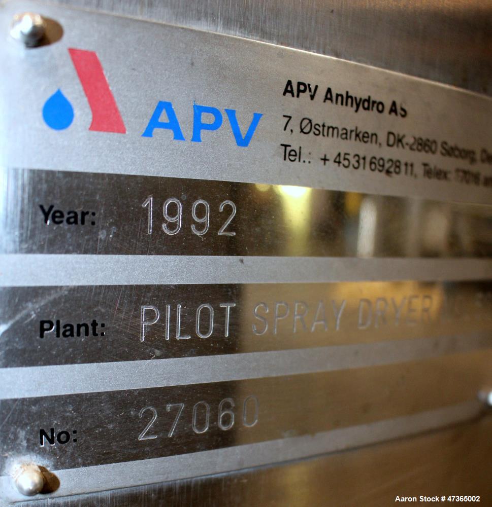 Used APV Pilot Spray Dryer, Type PSD-52 Basic Plant, 316 Stainless Steel.