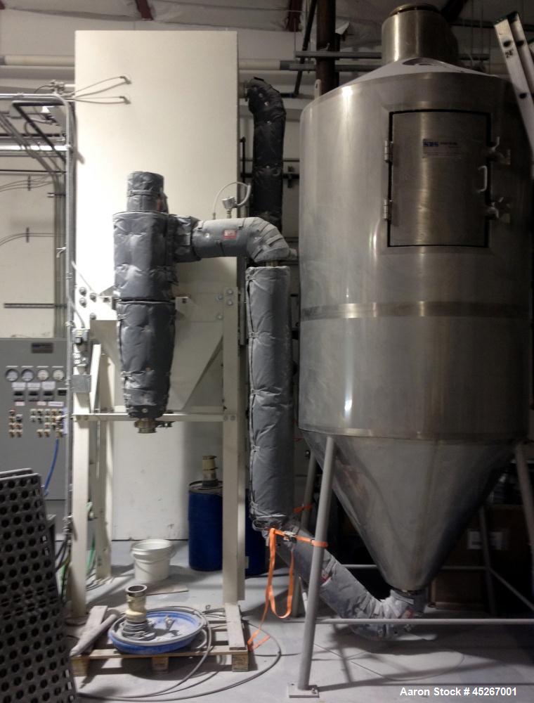 Used SDS Spray Dryer, Model 48, open loop spray dryer, stainless steel.  Evaporation rate is approximately 155 lb/hour of water.  Drying chamber is 48" diameter x 6' straight side height.  Can produc...