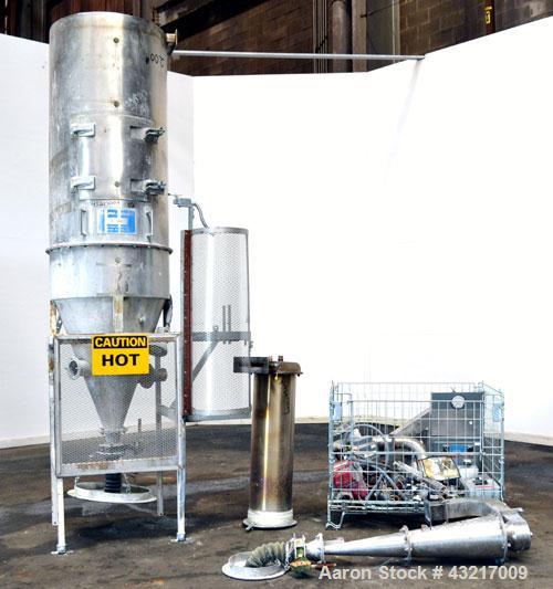 Used Stork-Bowen Engineering #1 Tower Spray Dryer, 316 Stainless Steel. 30” Diameter x 72" straight side x 37" coned bottom. Approximate evaporation rate from 15 to 80 pounds an hour (7 to 36 kg/hr) ...