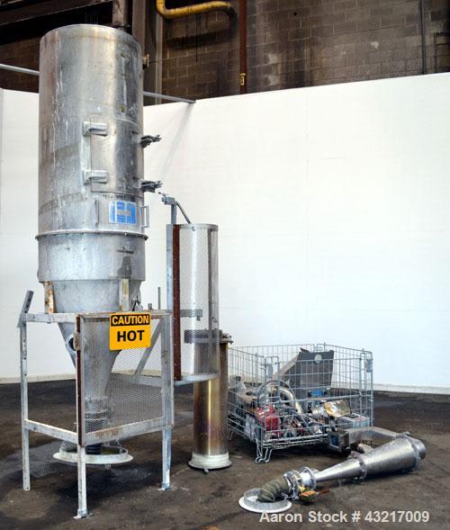 Used Stork-Bowen Engineering #1 Tower Spray Dryer, 316 Stainless Steel. 30” Diameter x 72" straight side x 37" coned bottom. Approximate evaporation rate from 15 to 80 pounds an hour (7 to 36 kg/hr) ...