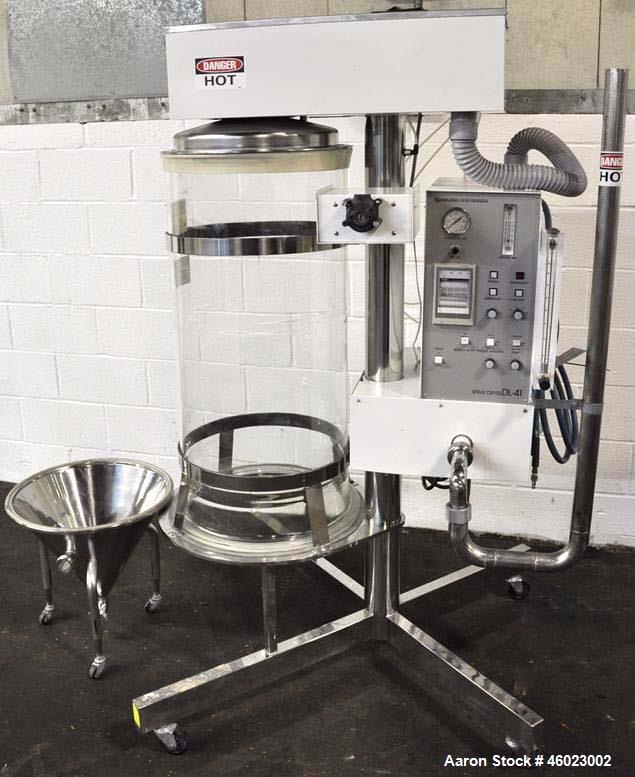 Used Yamato Spray Dryer; Model DL41. Water evap
