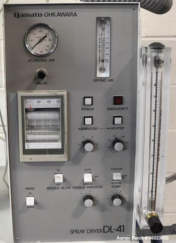 Used Yamato Spray Dryer; Model DL41. Water evap