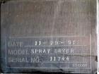 Used Stainless Steel APV Crepaco Gas Heated Spray Dryer