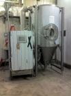 Used Anhydro MicraSpray Model MS 400 Spray Dryer System, Stainless Steel. Max, inlet temperature: 325 DEG. C (617 DEF F), Max. Water Evaporation 37 KG/H (81 LBS/HR). Includes feed pump, feed tank, wa...
