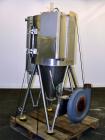 Used Bowen Engineering Electrically Heated Laboratory Spray Dryer, Model BLSA, 316 Stainless Steel. 30” Diameter x 28-1/2