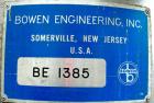 Used Bowen Engineering #1 Tower Spray Dryer, 316 stainless steel. 30