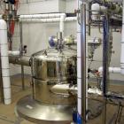 Used Niro Pharma spray dryer, model PSD-4, all stainless steel construction. The dryer is rated for 62 Kilos/ hour - 30% Solids.  Includes supply fan, process heater, receiver, condenser, primary cyc...