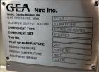 Used GEA Niro Spray Dryer, Model SD6.3R, 316 Stainless steel interior, 304 stai