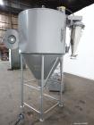 Used Niro Versatile Utility Spray Dryer, 316 Stainless Steel. Up to 10 to 15 kilograms an hour (22 to 33 pounds) evaporation capacity. Gas fired air heated chamber 48