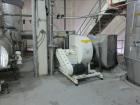 Used Niro Spray Tower Dryer. Originally designed for 12,500 pounds / hour of water evaporation. The dryer capacity was increased to 15,000 pounds / hour at 65,000 SCFM of air flow.  The Dryer is constructed of 316 L Stainless Steel. The dryer is a Standard Tall Form Dryer equipped with an integral static Fluid Bed Dryer and external Vibratory Fluid Bed Cooler. Both beds have heaters and the VFB also had a Cooler. The Dryer was equipped with fines return and agglomeration capabilities as an opti