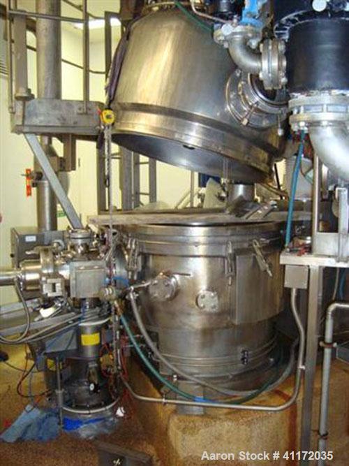 Used Comber TurboDry Agitated Vacuum Pan Dryer, Model TD300, Hastelloy. Approximately 300 litre capacity. Internal rated full vacuum design pressure at 125 deg C (257 F). Sainless steel external jack...