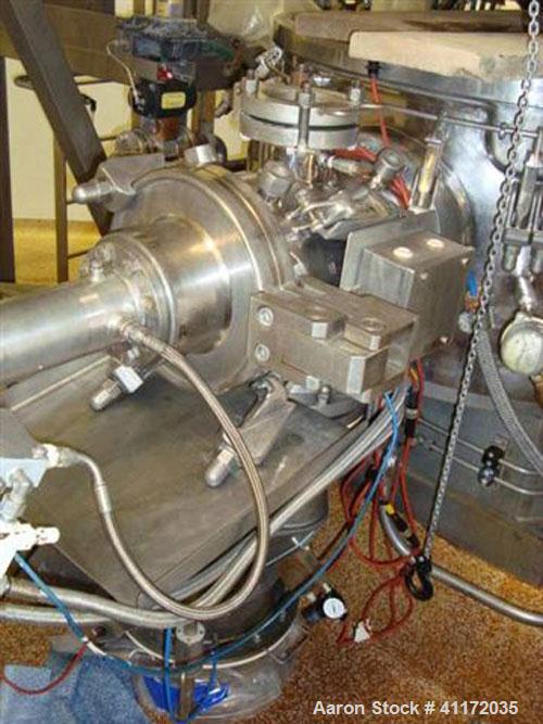 Used Comber TurboDry Agitated Vacuum Pan Dryer, Model TD300, Hastelloy. Approximately 300 litre capacity. Internal rated full vacuum design pressure at 125 deg C (257 F). Sainless steel external jack...