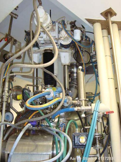 Used Comber TurboDry Agitated Vacuum Pan Dryer, Model TD300, Hastelloy. Approximately 300 litre capacity. Internal rated full vacuum design pressure at 125 deg C (257 F). Sainless steel external jack...
