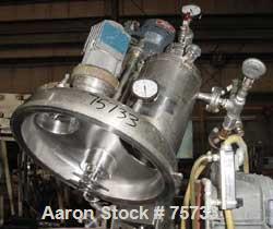 USED: Guedu /Jaygo pan dryer, model 90 N0/P0, 316L stainless steel product contact areas. Nominal capacity 104 liters (3.7 cu ft). Vessel 21-5/8" diameter x 18-1/8" deep, rated FV at 330 deg F, fully...