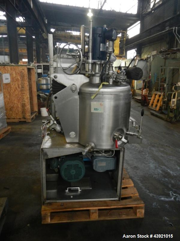 Used Rosenmund / Guedu Pan Dryer, 100 Liter Capacity, Hastelloy C22 construction. Approximately 21.6" diameter x 19" straight side, dish top, flat bottom. 316L Stainless steel 1/2 pipe coil jacket on...