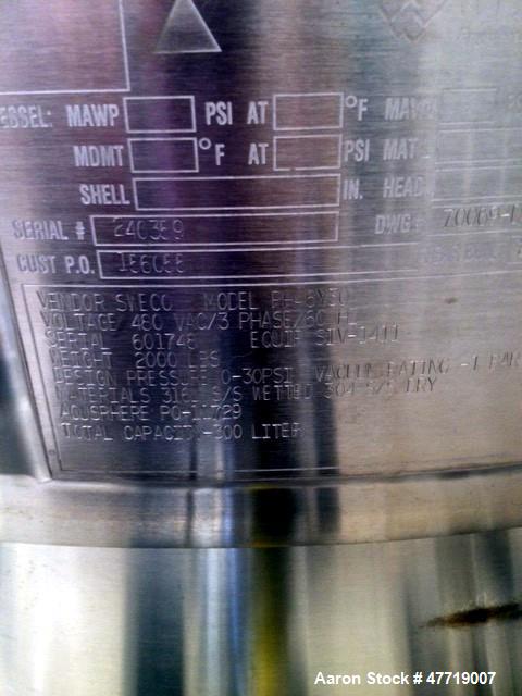 Used Sweco PharmASep Vibro-Energy Filter Dryer, Model PH46Y30