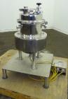 Used Sweco Pharmasep Lab Filter Dryer, Model PH12, 316 Stainless Steel. Sanitary design. Batch capacity dry solids bases 0.9 to 6.5 pounds, pressure rating 30 psi, product screen nominal diameter are...