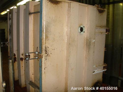 Used:  Vacuum shelf dryer, approximately 451.70 square feet, carbon steel. Two hinged doors with sight glass.