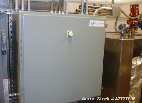Used Steri Tech Bucher Vacuum Shelf Dryer, Type VTS E13M2, 3 square meter (30 square feet), 316L stainless steel. Halar lined chamber, shelves and door, (4) 41.75" wide x 39.5" deep shelves rated 
-1...