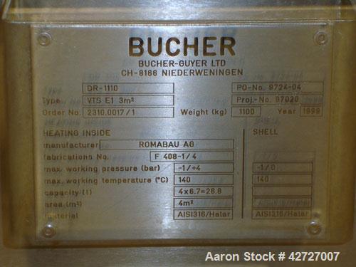 Used Steri Tech Bucher Vacuum Shelf Dryer, Type VTS E13M2