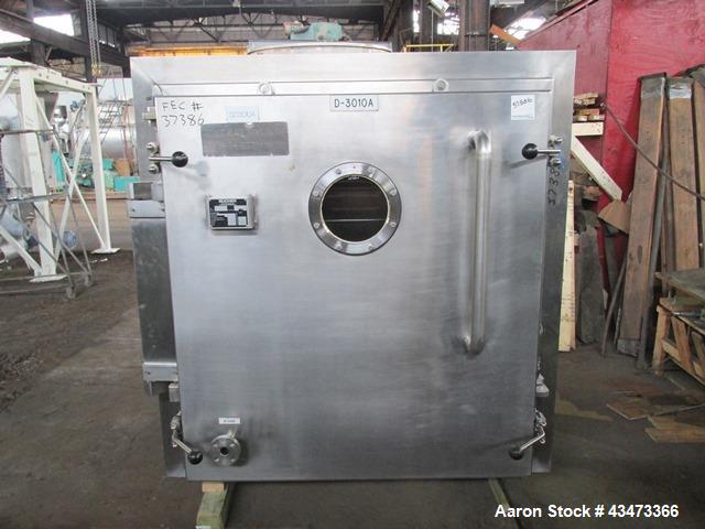 Used Bucher Vacuum Shelf Dryer, Model VTS8MT2. 8 Square meter (86 square feet) shelf area, Hastelloy C276 construction. Internal chamber rated -1/+ 9.5 bar (136.3 psi) at 150 degrees C. 304 Stainless...