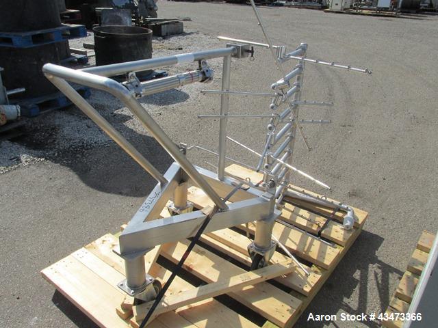 Used Bucher Vacuum Shelf Dryer, Model VTS8MT2. 8 Square meter (86 square feet) shelf area, Hastelloy C276 construction. Internal chamber rated -1/+ 9.5 bar (136.3 psi) at 150 degrees C. 304 Stainless...