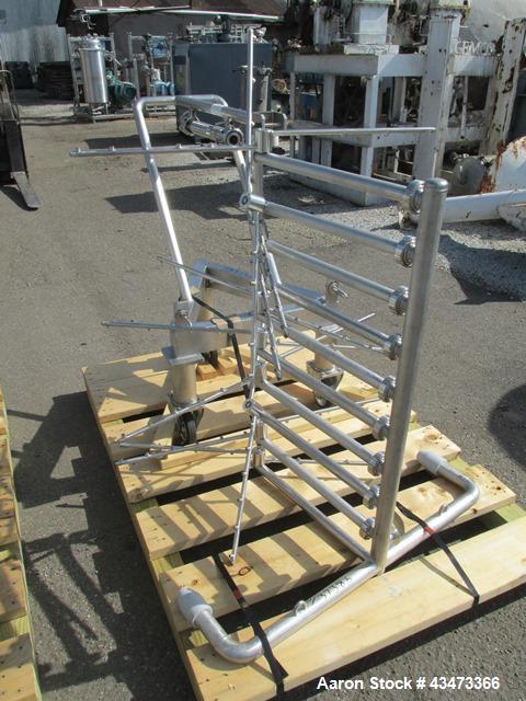 Used Bucher Vacuum Shelf Dryer, Model VTS8MT2. 8 Square meter (86 square feet) shelf area, Hastelloy C276 construction. Internal chamber rated -1/+ 9.5 bar (136.3 psi) at 150 degrees C. 304 Stainless...