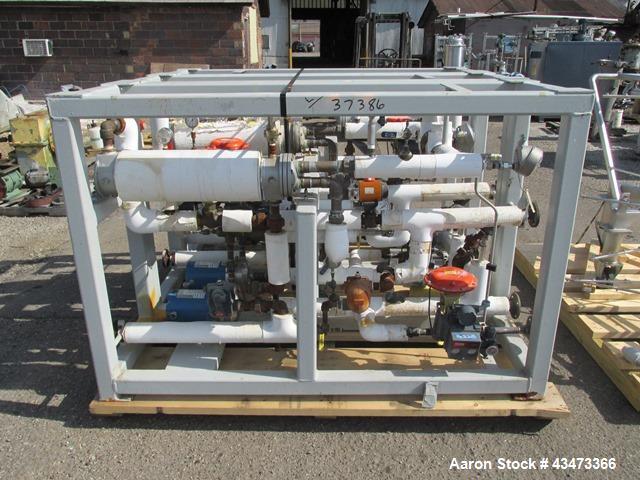 Used Bucher Vacuum Shelf Dryer, Model VTS8MT2. 8 Square meter (86 square feet) shelf area, Hastelloy C276 construction. Internal chamber rated -1/+ 9.5 bar (136.3 psi) at 150 degrees C. 304 Stainless...