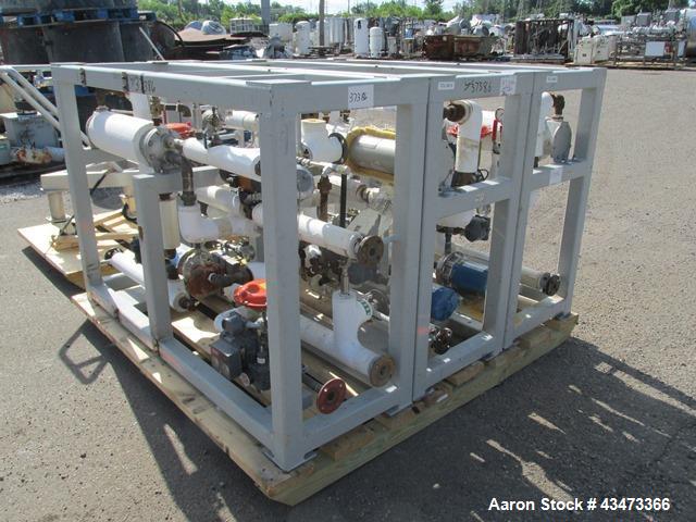 Used Bucher Vacuum Shelf Dryer, Model VTS8MT2. 8 Square meter (86 square feet) shelf area, Hastelloy C276 construction. Internal chamber rated -1/+ 9.5 bar (136.3 psi) at 150 degrees C. 304 Stainless...