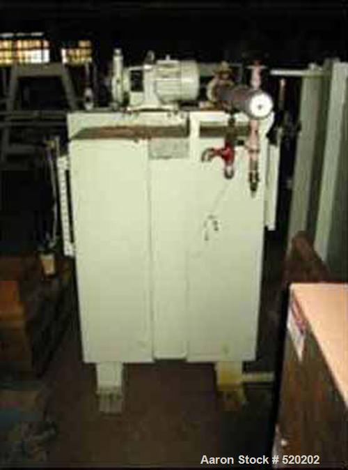 USED: 136 sq ft J P Devine stainless steel vacuum shelf dryer. (12) 39" x 42" 316 stainless steel shelves rated 30 psi, 3" shelf spacing, 316 stainless steel lined door and chamber, swing away door w...