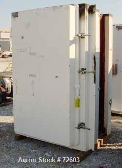 USED: Devine vacuum shelf dryer, approx 185 sq ft surface area, castaluminum. Unit has 17 heated shelves (16 usable) 42" wide x 42" deepon 3-1/2" spacing. Chamber is 43" wide x 77" tall x 48" deep. H...