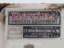 USED: Devine vacuum shelf dryer, approx 185 sq ft surface area, castaluminum. Unit has 17 heated shelves (16 usable) 42" wide x 42" deepon 3-1/2" spacing. Chamber is 43" wide x 77" tall x 48" deep. H...