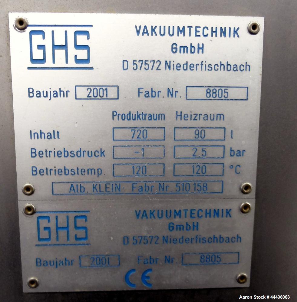 Used- GHS Vakuumtechnik Vacuum Shelf Dryer, Model VTS5L