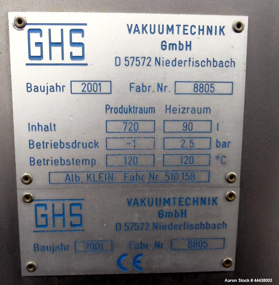 Used GHS Vakuumtechnik Vacuum Shelf Dryer, Model VTS5L