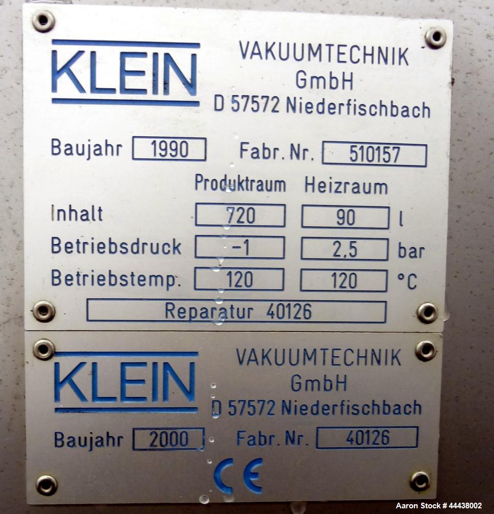 Used- Klein GHS Vakuumtechnik Vacuum Shelf Dryer, Model VTS5