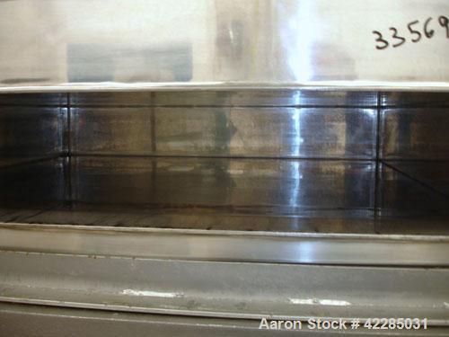 Used William Boulton LTD Vacuum Shelf Dryer, approximately 30 square feet, stainless steel. (3) 38.5" wide x 39" deep x 6.25" high individual closed shelves with doors, jacketed shelves and chamber, ...