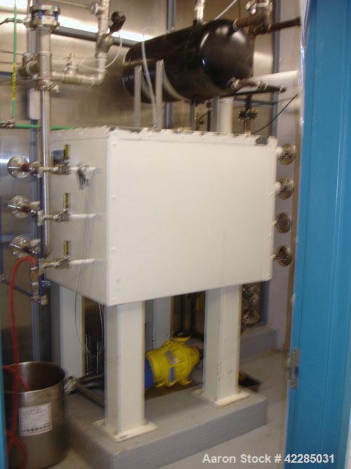 Used William Boulton LTD Vacuum Shelf Dryer, approximately 30 square feet, stainless steel. (3) 38.5" wide x 39" deep x 6.25" high individual closed shelves with doors, jacketed shelves and chamber, ...