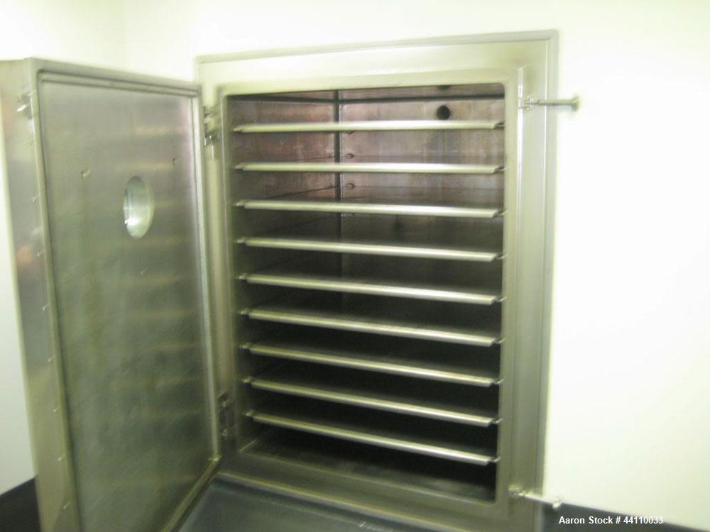 Used Stainless Steel Pink Thermosysteme Gmbh Vacuum Tray Dryer, Model VT-1100-950-1550-5