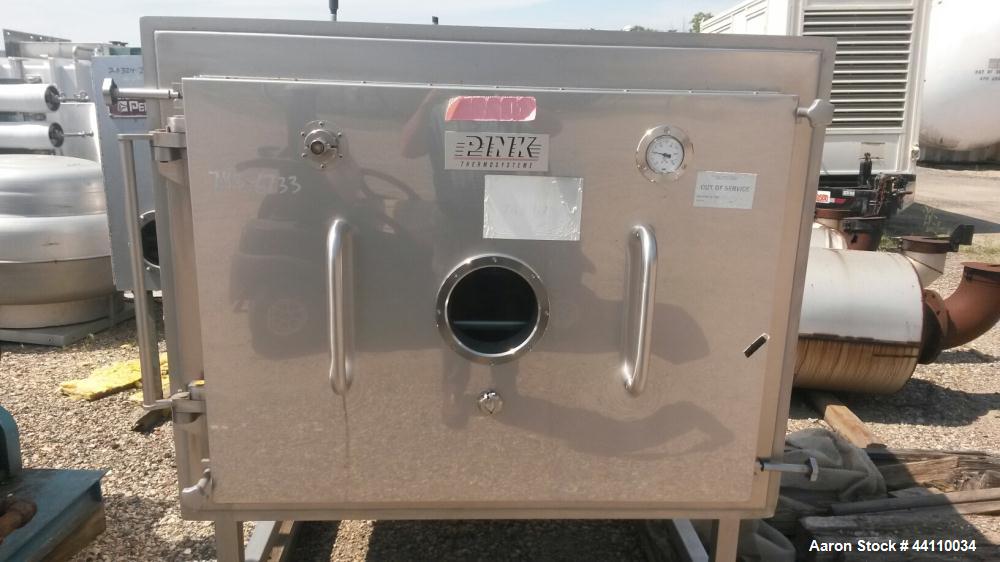 Used Stainless Steel Pink Thermosysteme Gmbh Vacuum Tray Dryer, Model VT-1100-9