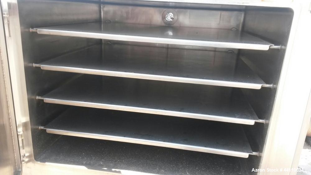 Used Stainless Steel Pink Thermosysteme Gmbh Vacuum Tray Dryer, Model VT-1100-9