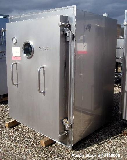 Used Pink Thermosysteme Gmbh Vacuum Tray Dryer, Approximate 110 Square Feet, Model VT-1100-950-1550-10, Stainless Steel. Chamber rated 4 Bar (60 PSI)/Full Vacuum. (9) 316L Trays approximate 43" x 37"...