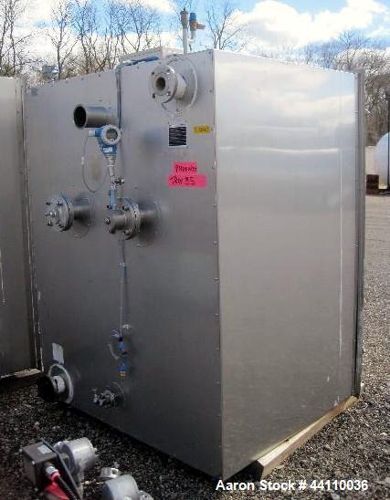 Used Pink Thermosysteme Gmbh Vacuum Tray Dryer, Approximate 110 Square Feet, Model VT-1100-950-1550-10, Stainless Steel. Chamber rated 4 Bar (60 PSI)/Full Vacuum. (9) 316L Trays approximate 43" x 37"...
