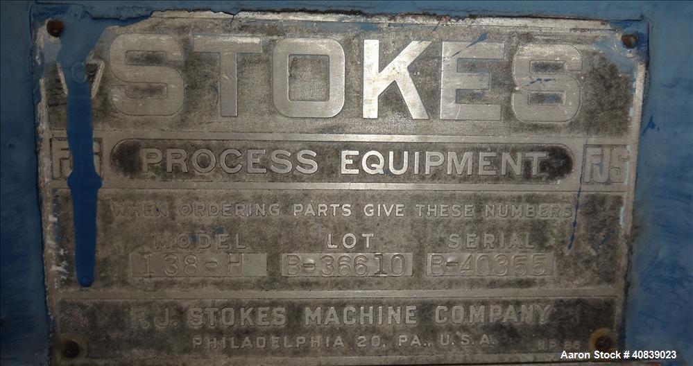 Used Stokes Vacuum Shelf Dryer, Model 138-H