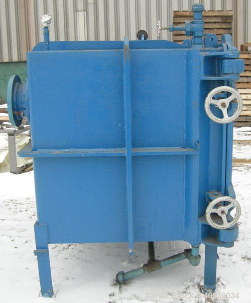 Used Stokes Vacuum Shelf Dryer, Model 138-H, Approximately 97.6 Square Feet, Carbon Steel. (8) 44" Wide x 40" deep x 1" thick jacketed shelves, 4" spacing between shelves. Jacket and shelves rated 50...