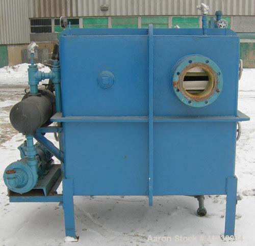 Used Stokes Vacuum Shelf Dryer, Model 138-H, Approximately 97.6 Square Feet, Carbon Steel. (8) 44" Wide x 40" deep x 1" thick jacketed shelves, 4" spacing between shelves. Jacket and shelves rated 50...